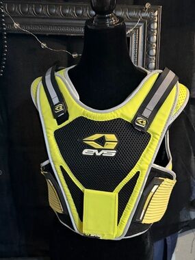 EVS Neon Yellow Black Protective Torso Guard Sports Vest Size L-XL